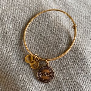 Alex and Ani AXO alpha chi gold bracelet